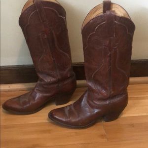 Dan Post brown cowgirl boots